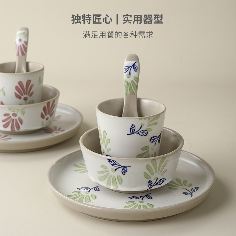 New Chinese-Style Hotel Tableware Five-Star Private Club Restaurant Stoneware Bowl Bone Plate Cup Spoon Four-Piece Set New Chinese-Style Hotel Tableware Five-Star Private Club Restaurant Stoneware Bowl Bone Plate Cup Spoon Four-Piece Set