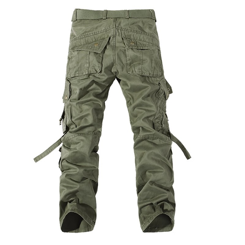 Perennial Bulk Foreign Trade Plus Fertilizer Plus Size Men's Cargo Pants Pants Solid Color Large Size Multi-Pocket Outdoor Cargo Pants