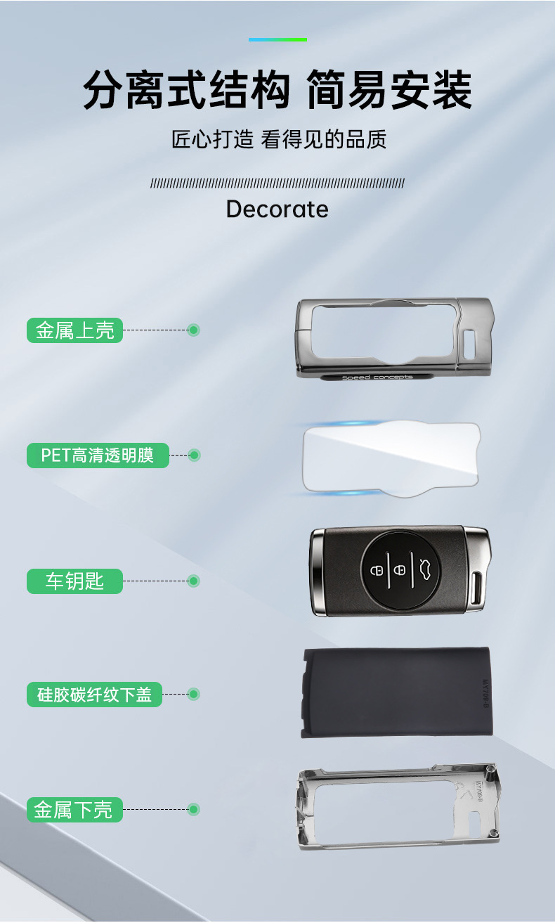 Chery Tiggo 7 Key Cover 23/24 New Model Tiggo 7 Super Edition 5X People's Edition 3X Car Metal Case with Buckle