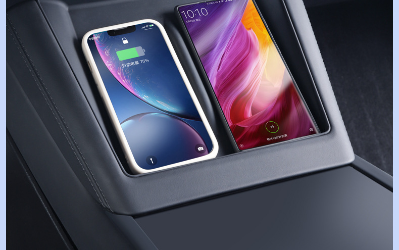 Suitable for Tesla Model 3/Y New Version Beam Model Center Console Wireless Charging Silicone Pad Full Coverage Protection Anti-Slip