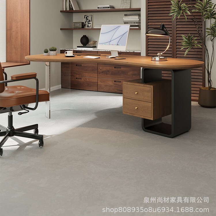 Solid Wood Office Executive Manager's Desk Modern Minimalist High-End Desk Computer Desk with Drawers Solid Wood Office Executive Manager's Desk Modern Minimalist High-End Desk Computer Desk with Drawers