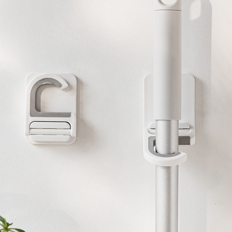High-end push broom adhesive hooks broom holder wall-mounted broom hook without drilling, suitable for balconies, available with competitive prices.