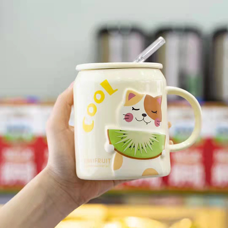 De alto aspecto en relieve Taza de cerámica taza de café taza de agua de publicidad regalo al por mayor para actividades empresariales