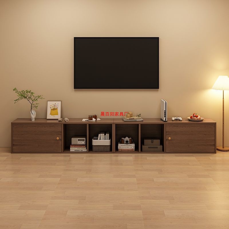 Tv Cabinet Simple Modern Storage Cabinet Living Room Home Balcony Cabinet Small Apartment Bedroom Solid Wood Leg Tv Cabinet