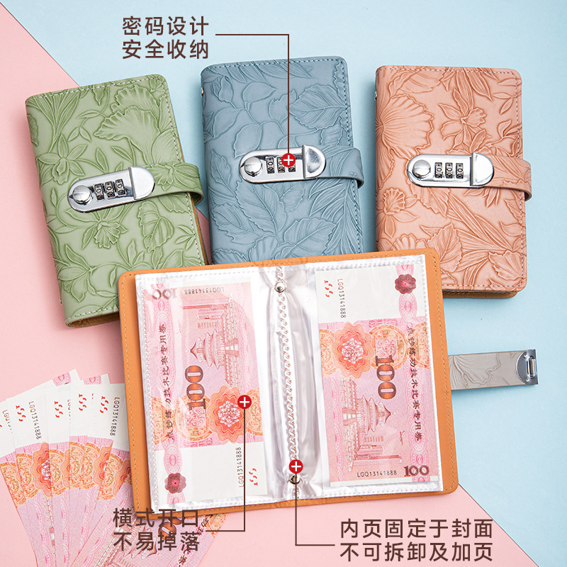 (2개) 2025년 신스타일 인쇄 예금증 클립 현금 예금 클립 넷 셀러브리티 금융 관리 은행 예금증 클립  번호 잠금 시스템 도매