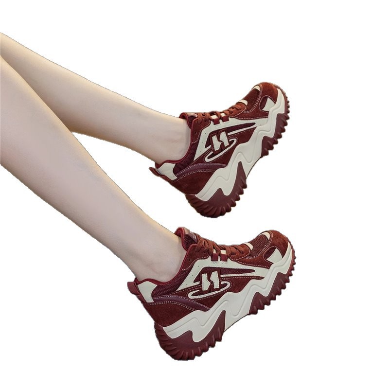 Zapatos de mujer, zapatos de papá, zapatos de mujer, 2026 primavera y otoño, nuevos zapatos coreanos de muffin con suela gruesa, zapatos casuales transpirables