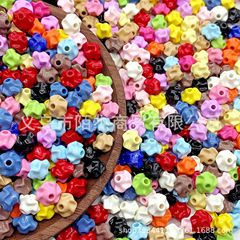 diy饰品配件亚克力小陀螺褶皱裙边隔珠项链手机链橫孔串珠散珠