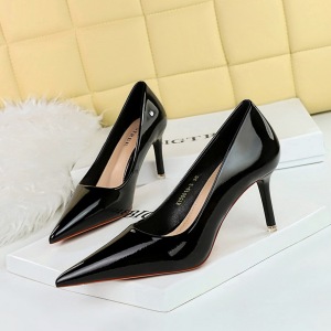 9511-A21 Korean Fashion Slim High Heel Women's Shoes Thin Heel Shallow Mouth Pointed Single Shoe Women's Sprin