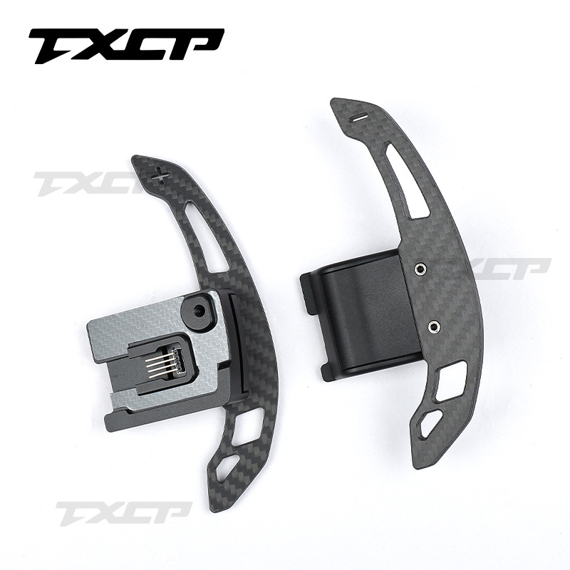 Suitable for Ford 2015-2023 Mustang car interior accessories steering wheel carbon fiber magnetic shift paddles