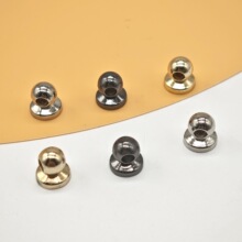 带孔和尚头奶嘴钉 手机挂绳五金配件 白叻色锌合金手机饰品挂扣