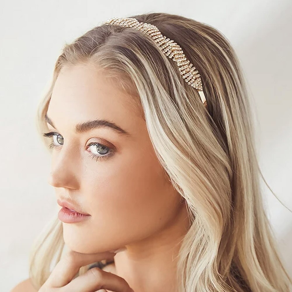 Etnický štýl jednoduché vlasové doplnky móda univerzálna nepravidelná čelenka cezhraničná kamienková čelenka dámska vlasová páska_voghion.com