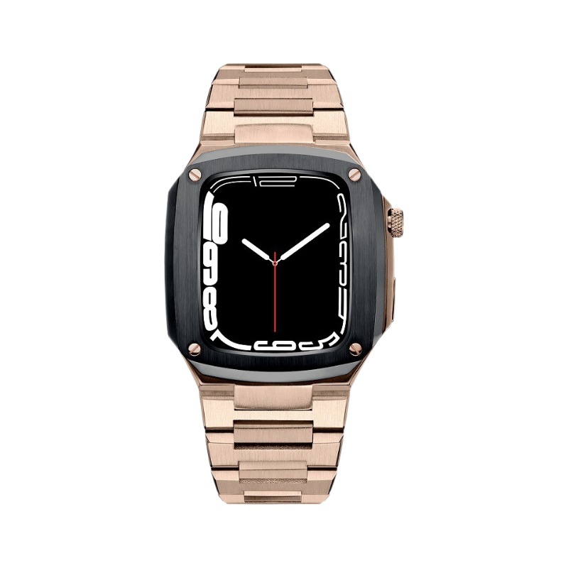 Aplicable applewatch7 correa de reloj Apple Caja Acero inoxidable uno cuero oficial hombres y mujeres 40/41