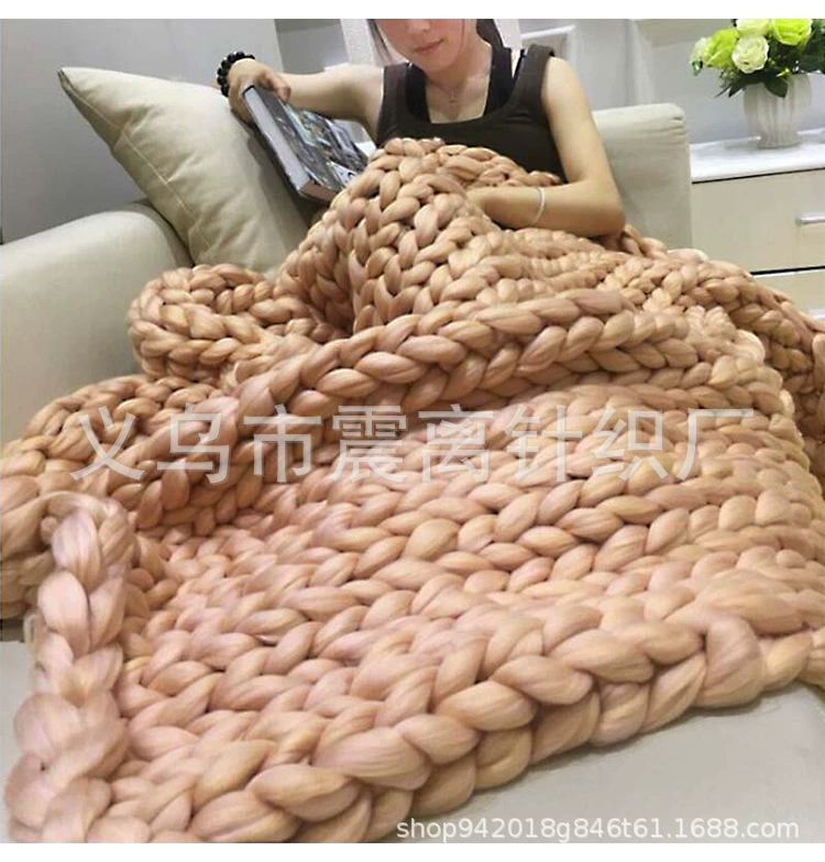 Трикотажный стеганый плед, вязаный диван, handmade, Amazon, (跨境 торговля)