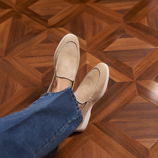 retro casual loafers English style flat