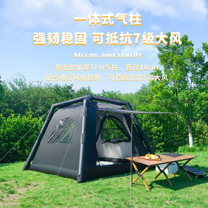 Tienda de campaña inflable, tienda de campaña automática para exteriores, tela Oxford encriptada, tienda de campaña inflable portátil impermeable y engrosada