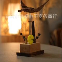 跨境新品Artisan Wooden Manta Ray Automaton工匠木制蝠鲼自动机