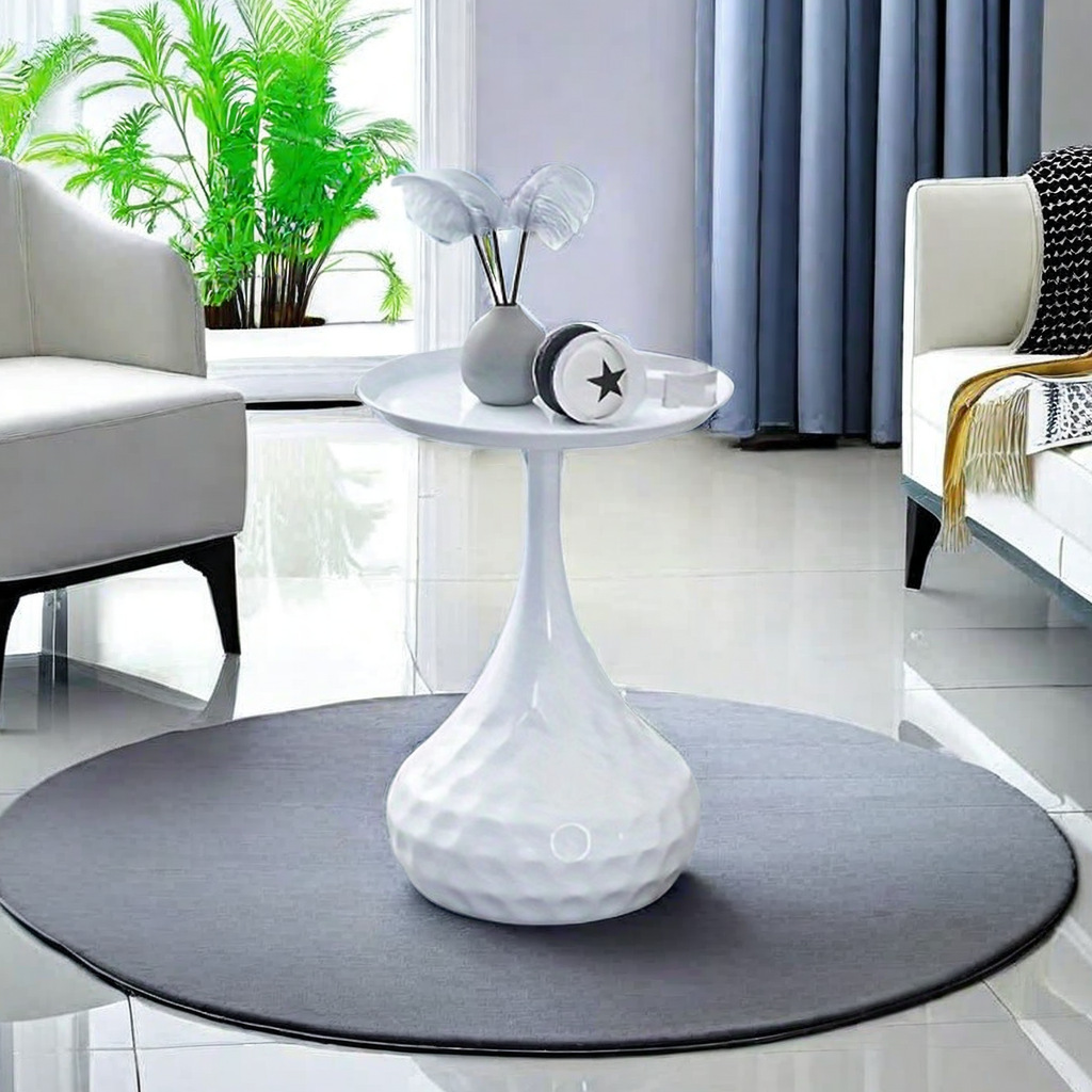 Venta al por mayor transfronteriza caliente de mesa de té de lujo nórdica, sofá de salón, esquina de balcón, mesas de metal