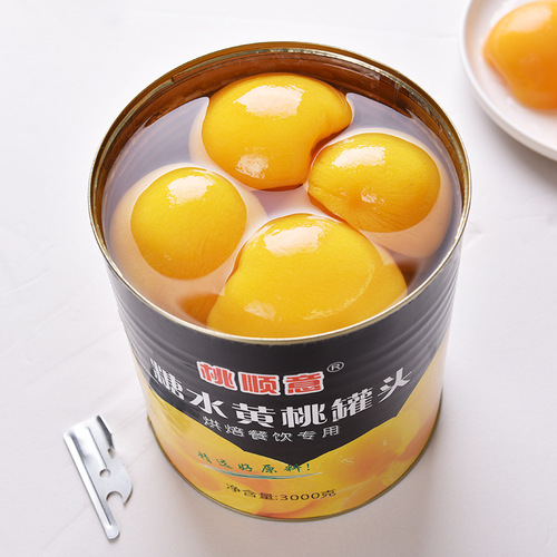 Canned Yellow Peach Commercial Large Jar 3kg Bulk Pack 3kg Fruit Canned Orange Pineapple Assorted Peach Canned Food