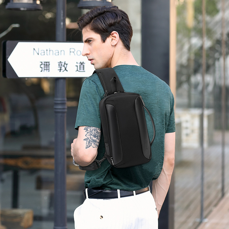 Nueva moda costura pecho bolso de los hombres crossbody bolso de hombro ligero bolso de negocios bolsa de pecho al por mayor