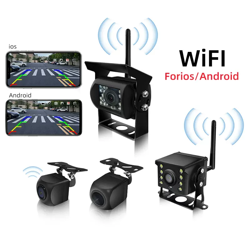 WIFI无线倒车后视摄像头 汽车高清夜视车载摄像头 汽车用摄像头