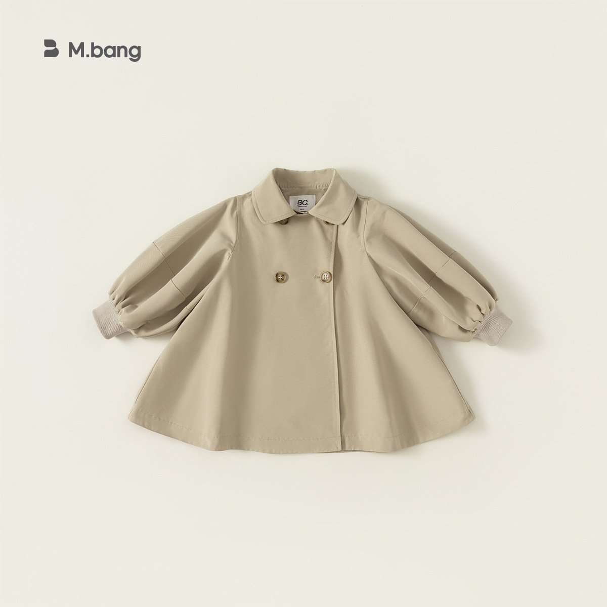 Babycity Spring And Autumn Children's Coat Korean Style Children's Clothing Outer Wear Girls'Lantern Sleeve Windbreaker QY23022