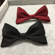 韩式超可爱卡通造型黑色酒红色立体蝴蝶结头顶发夹顶夹