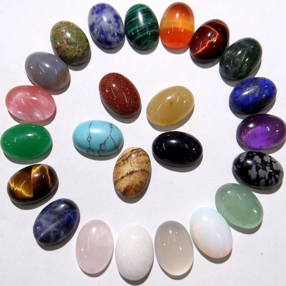 10*14 мм яйцевидное кольцо натуральный кристалл одинарная дуга овальные геометрические украшения DIY инкрустированные аксессуары из голого камня