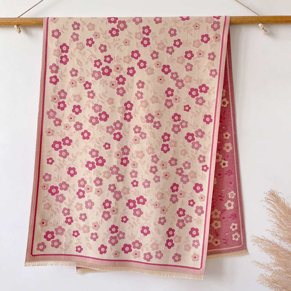 Otoño e Invierno 2023 retro de moda impreso elegante bufanda de cachemira bufanda caliente de viaje exterior chal