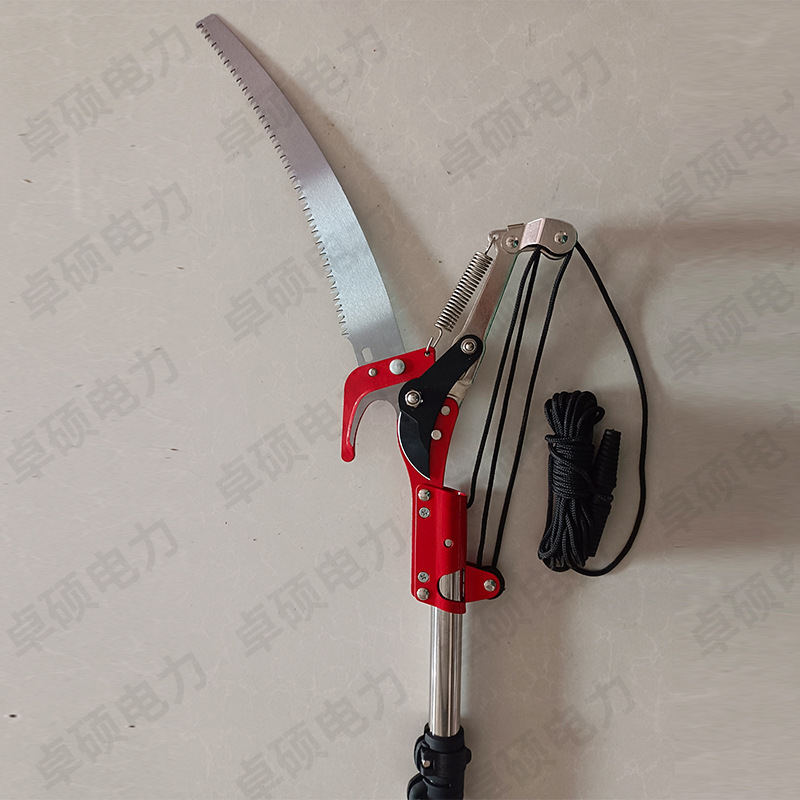 伸縮式ステンレス製高枝切りばさみ、高所用絶縁高枝切りばさみ、分割延長ロッド、省力、ロープ付き、ダブルプーリー式|undefined