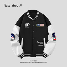 NASA2024新款国潮美式复古学院风棒球服外套男春秋情侣刺绣夹克