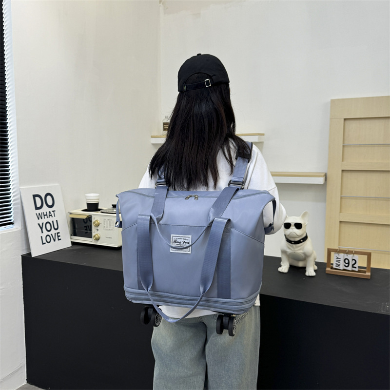 トラベルバッグランドセル大型荷物バッグ学生用拡張可能ショートファッション乾湿分離収納バッグ|undefined