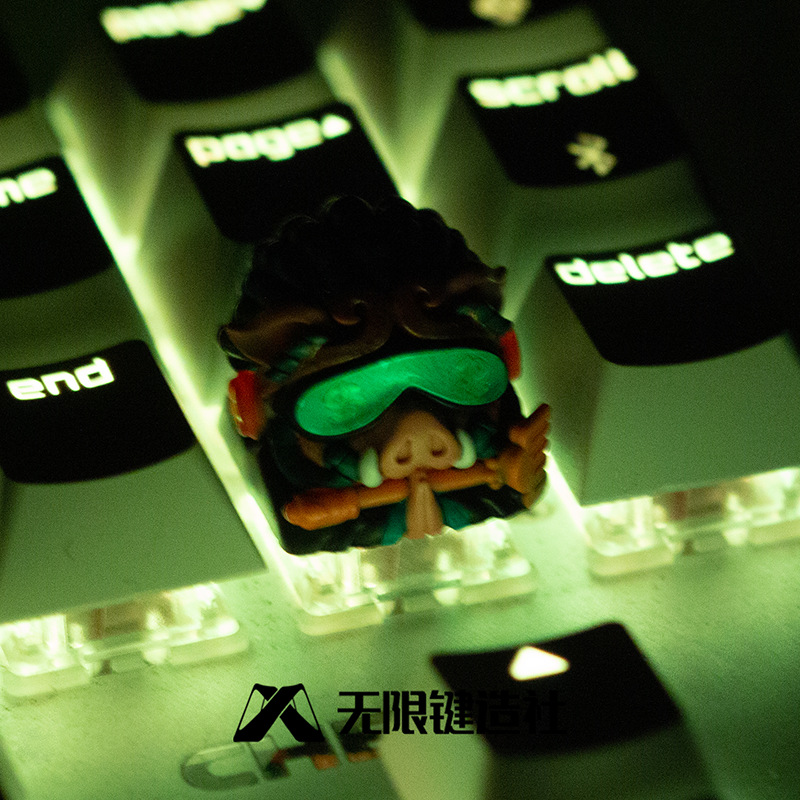 Cyber ​​Journey Series Eight Piggy Keycap Single Translucent Resin Customized Mechanical Keyboard Cap Replaceable Esc