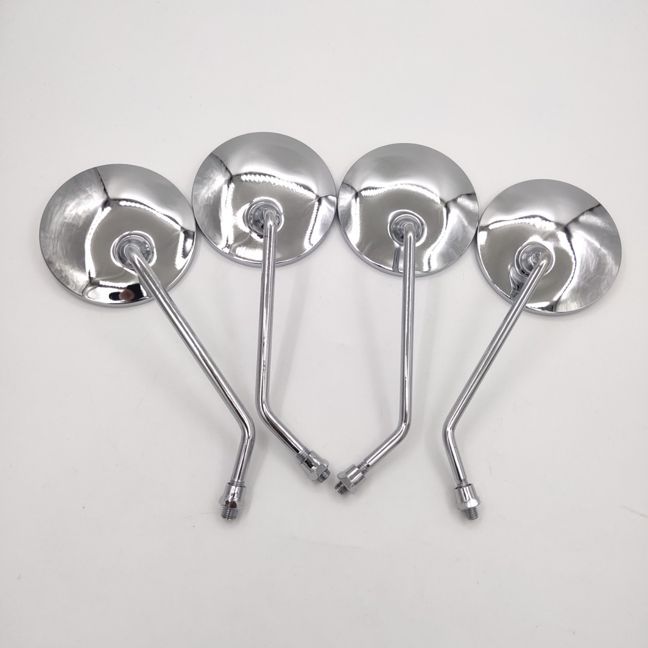 Motorcycle Modified Rearview Mirror Electric Vehicle Rearview Mirror Round Mirror Retro Electroplated Round Rearview Mirror Prince Rearview Mirror