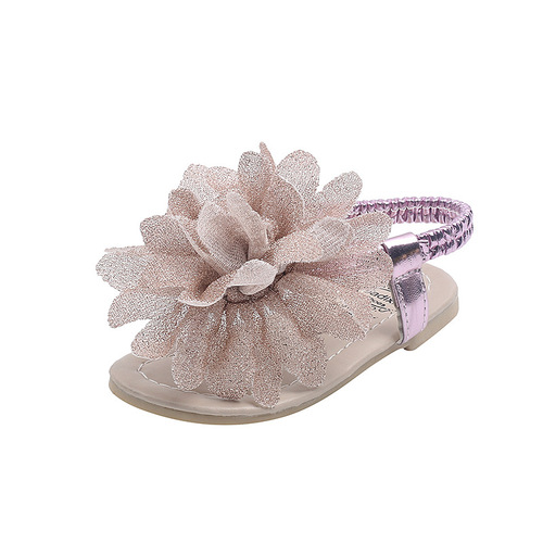 Girls Sandals  Summer New Style Bohemian Flower Baby Children's Shoes Fashion Soft Sole Student Sandals and Slippers