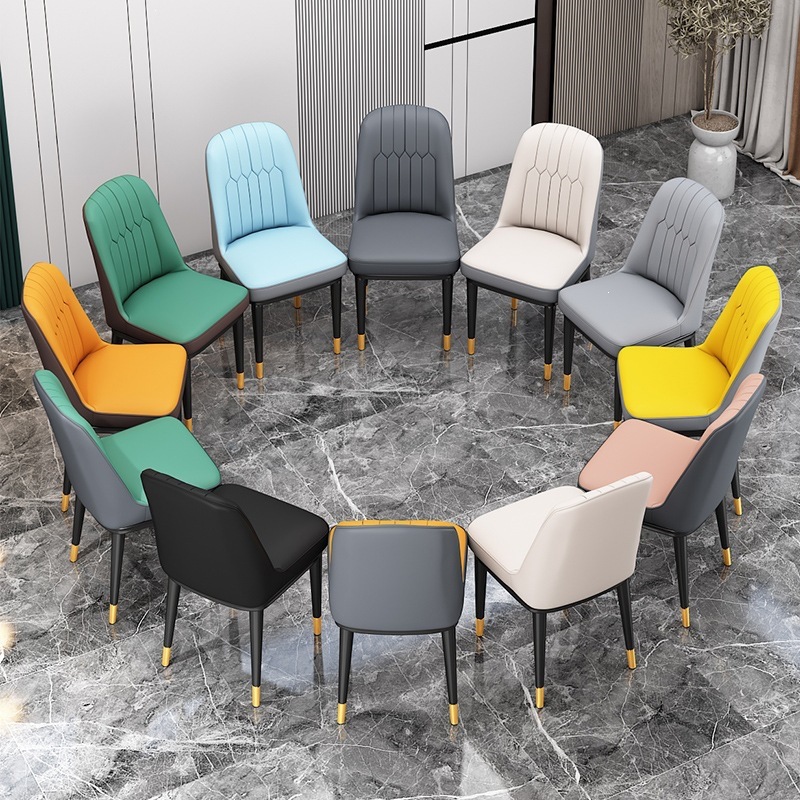 Silla de comedor moderna de lujo nórdica silla de comedor simple silla de comedor silla de mahjong silla de relajación taburetes de hotel