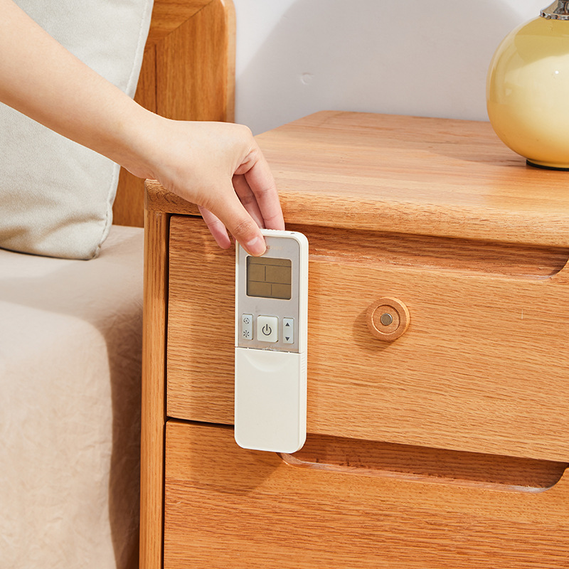 Fijador de control remoto de madera fuerte pegado dibujos animados aire acondicionado control remoto almacenamiento gancho de absorción magnética sin perforación