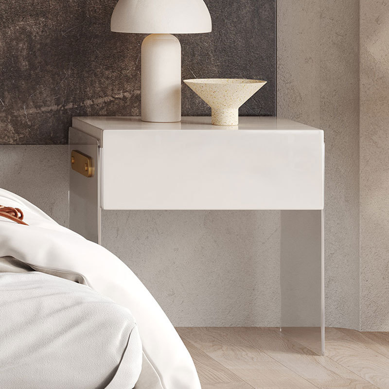 Suspendido mesita de noche de acrílico moderno diseñador minimalista en línea rojo creativo colgante cama de almacenamiento gabinete lateral ventas directas de la fábrica