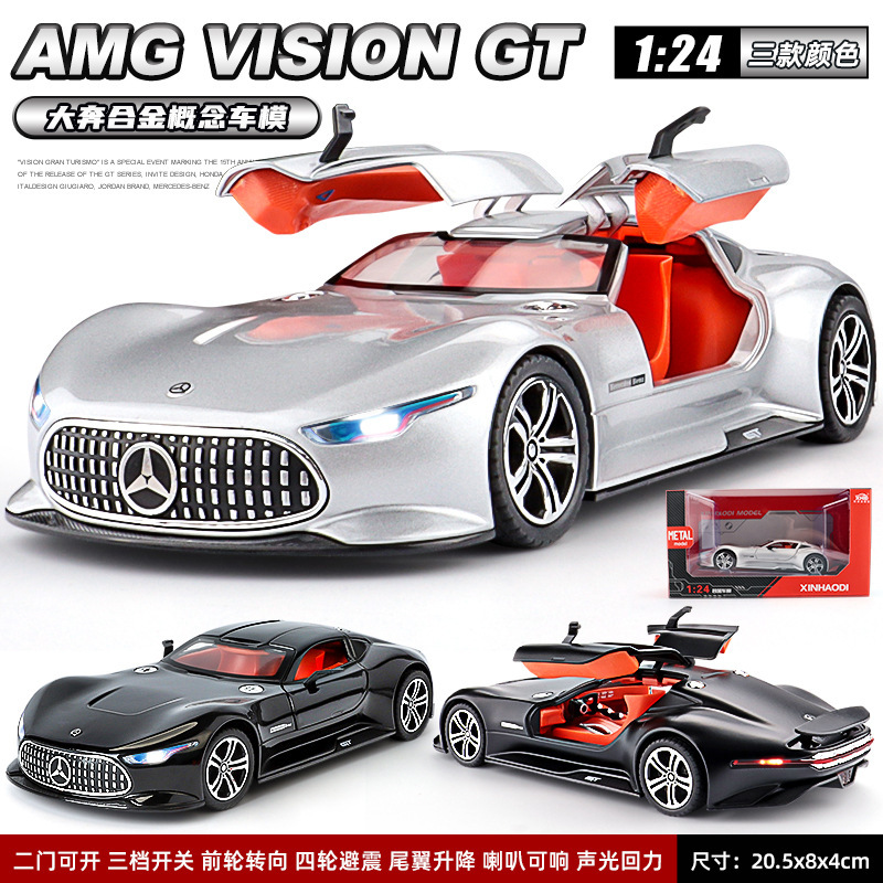 1:24 Mercedes-Benz AMG Vison GT Super Concept sports car Model Justice League Batman Decoration Car