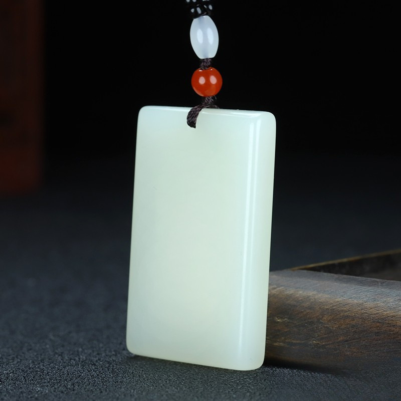 신장 허톈 옥 펜던트 씨앗 소재 양고기 지방 옥 백옥 평화와 안전 브랜드 평화 브랜드 옥 펜던트 옥 펜던트