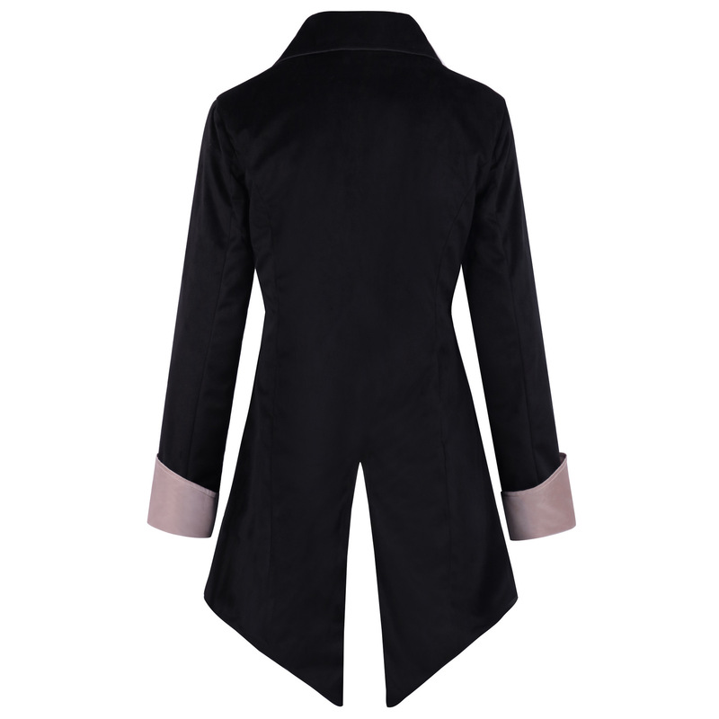 British Court Velvet Tuxedo Fake Two-Piece Contrasting Color Stitching Suit Men's Mid-Length Embroidered Coat King's Dress