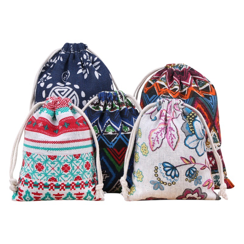 In stock cotton and linen cotton bag brocade bag jewelry bag Wenwan bag flannel brocade bag bracelet bag cloth bag wholesale