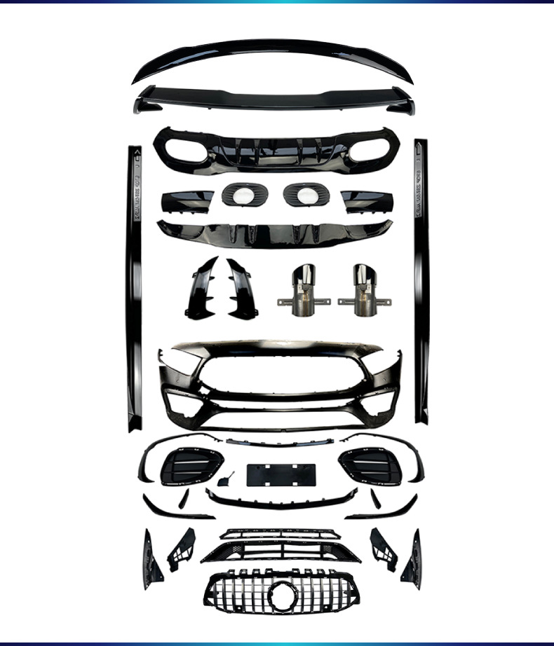 Suitable for Mercedes-Benz W177 Car Kit, Including Front Bumper, Front Lip, Front Grille, Rear Spoiler, Rear Lip, Rear Wing, Car Stickers, and Modification Parts