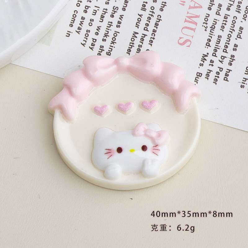 漫画 diy 樹脂アクセサリージュエリー弓猫プレートクリーム接着剤ヘアピン携帯電話ケース靴バックルキーホルダーペンダント|undefined