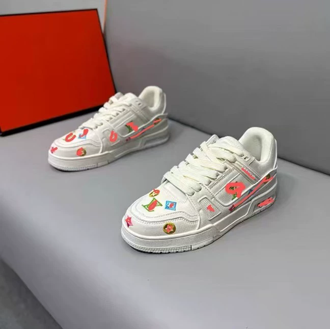 2024 кожаные кроссовки дышащие, модные, удобные, легкие, универсальные мужские туфли