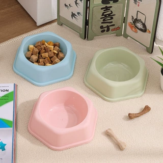 糖果色防打翻宠物碗狗碗猫碗六边型单碗狗狗食具猫食盆宠物用品