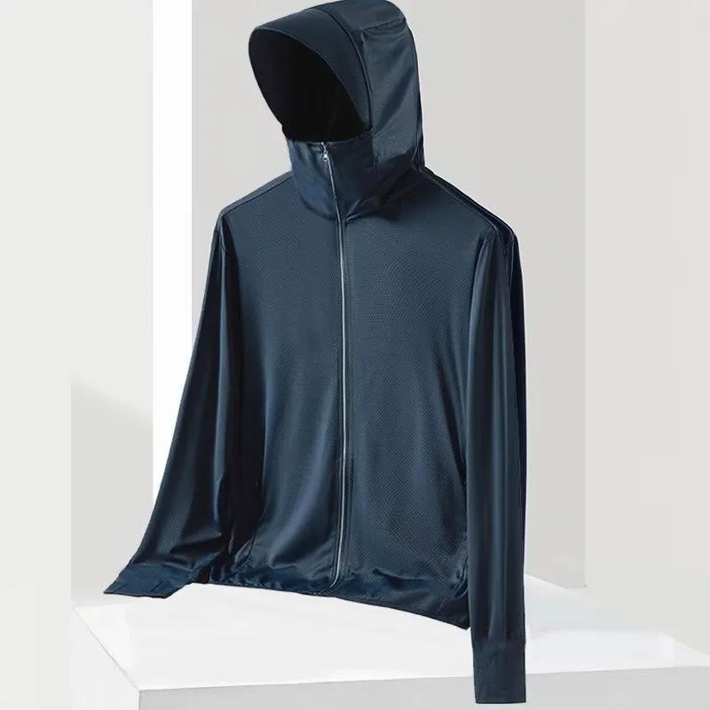 Verano hombre hielo rápido secado transpirable ropa de pesca super delgada ropa de pesca de hielo chaqueta de moda con cremallera