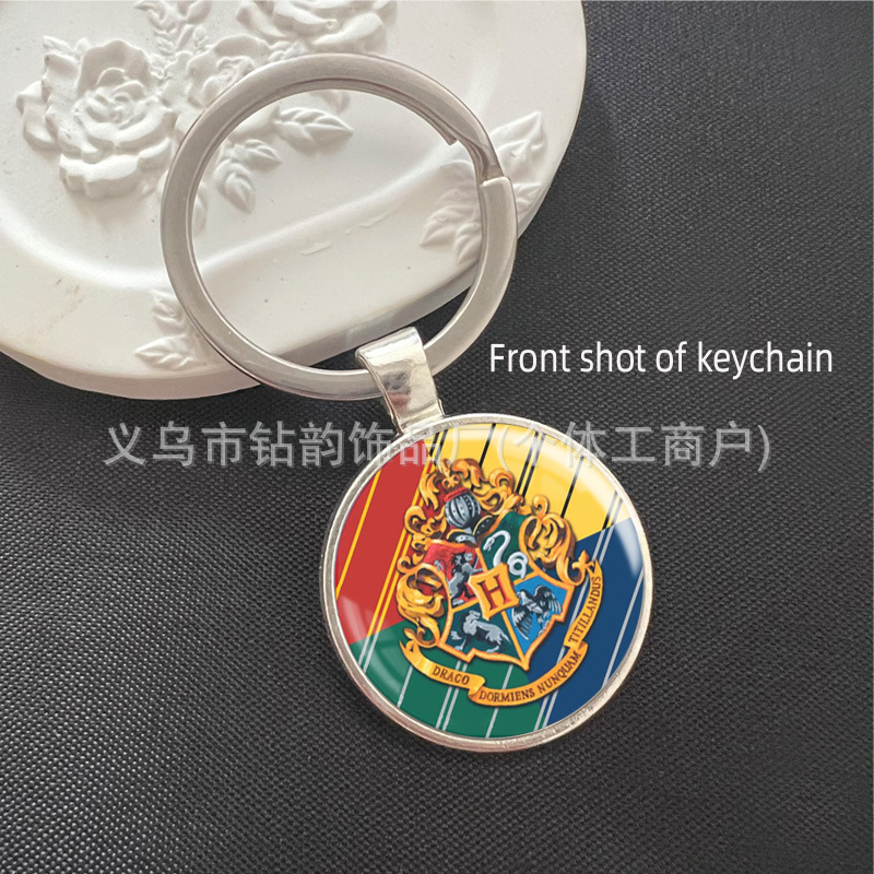 クロスボーダー新製品アクセサリーハリーポッターホグワーツ魔法魔術学校バッジタイムジェムシルバーネックレスペンダント|undefined