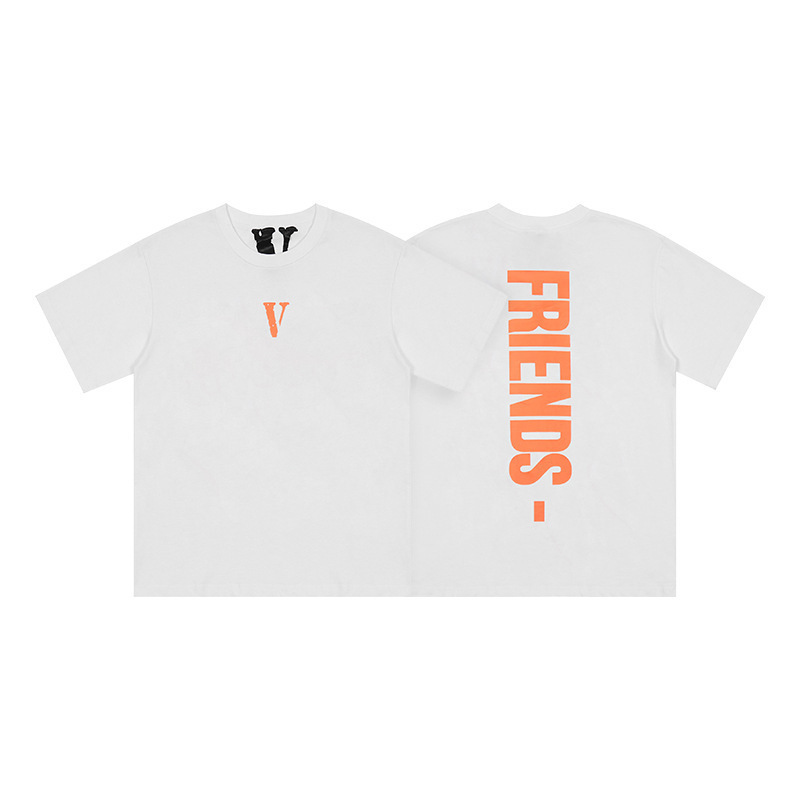 外単VLONE FOG潮牌大v字母Logo桜半袖スケッチ刺繍唇印落書きプリントtシャツ|undefined