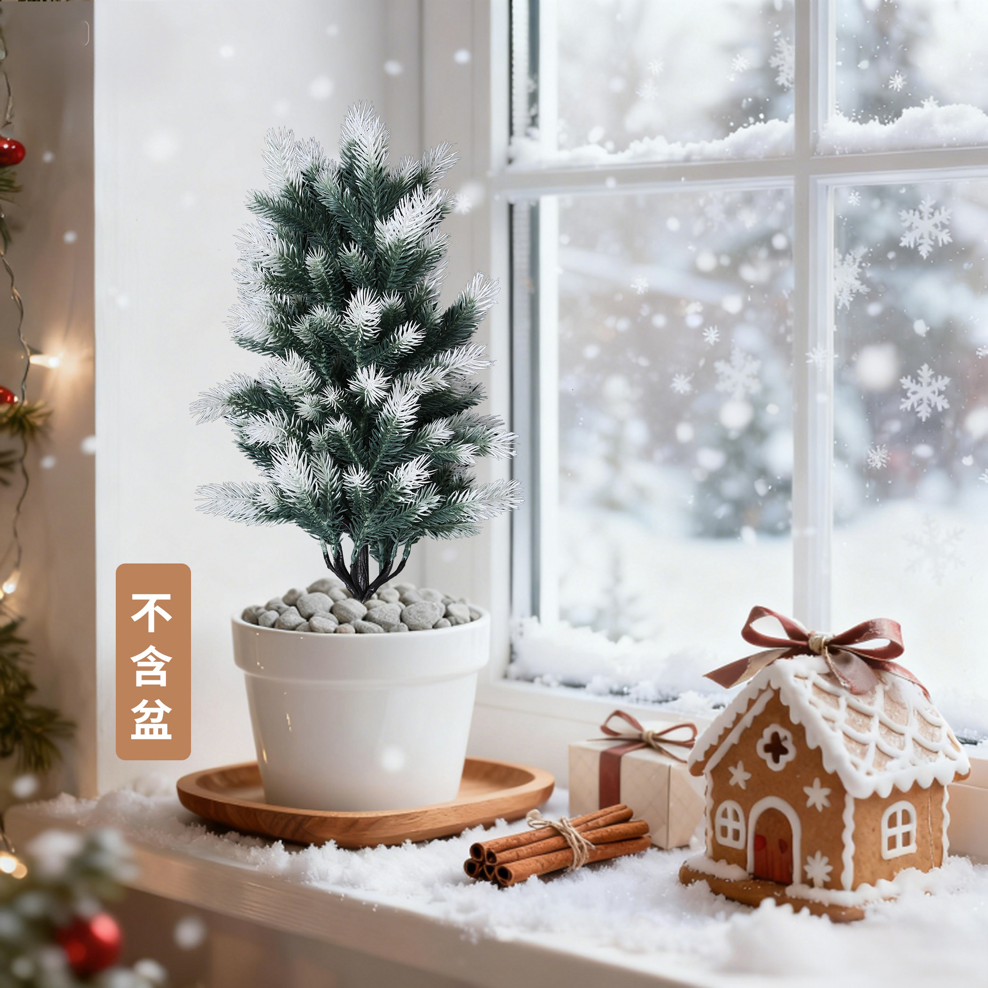 Transfronterizos mini Navidad enchufado decoración de mesa decoración de madera decoración de mesa decoración navideña