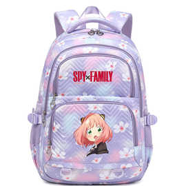 间谍过家家小学生儿童书包女生超轻便大容量多隔层防泼水双肩包